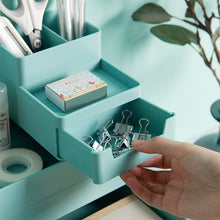 Load image into Gallery viewer, Desktop Removable Assembled Small File Storage Box, 0115-3 (Grey White), 0115-3 (Blue Green)