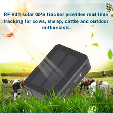 Load image into Gallery viewer, RF-V34 Sheep Cow Cattle Livestock IP67 Waterproof Solar GSM GPS WiFi Tracking without Fixed Bottom Plate, Support Voice Monitoring &amp; Anti-remove Alarm &amp; SOS, GPS WiFi Tracking