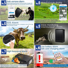 Load image into Gallery viewer, RF-V34 Sheep Cow Cattle Livestock IP67 Waterproof Solar GSM GPS WiFi Tracking without Fixed Bottom Plate, Support Voice Monitoring &amp; Anti-remove Alarm &amp; SOS, GPS WiFi Tracking