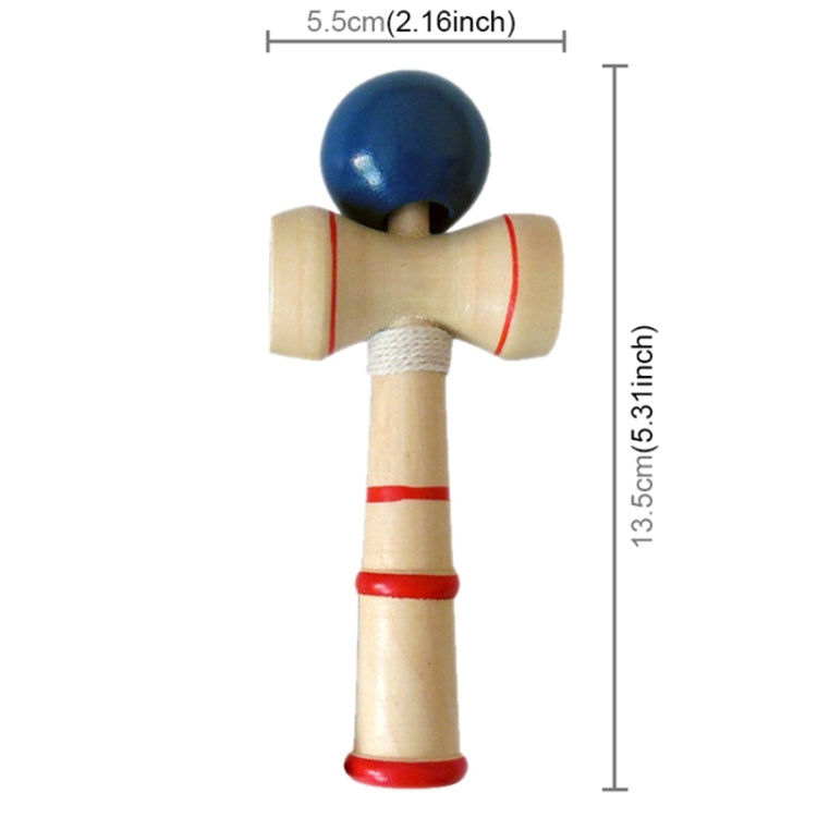 Classic Wooden Skill Toy Kendama with Extra String, Size: 13.5 x 5.5cm
