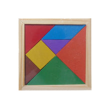 Load image into Gallery viewer, Baby Toy Fine Wooden Jigsaw Puzzle Small Size Tangram, Size: 11*11cm