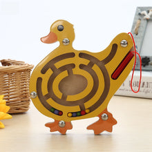 Load image into Gallery viewer, Children Puzzle Toy Wooden Magnetic Small Size Animal Maze, Duck, Fish, Owl, Ladybug, Tortoise, Monkey, Starfish, Snail, Frog