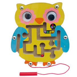 Children Puzzle Toy Wooden Magnetic Small Size Animal Maze