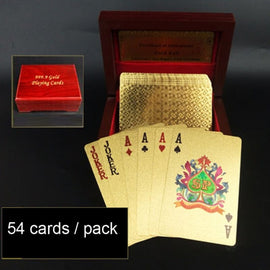 Creative Frosted Back Texture Plastic From Vegas to Macau Playing Cards Texas Poker with Wooden Gift Box