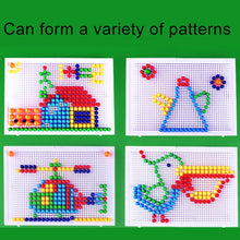 Load image into Gallery viewer, 296 in 1 / Set Early Childhood Educational Creative DIY Desktop Mushroom Nail Puzzle Game Toy
