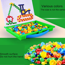 Load image into Gallery viewer, 296 in 1 / Set Early Childhood Educational Creative DIY Desktop Mushroom Nail Puzzle Game Toy