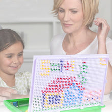 Load image into Gallery viewer, 296 in 1 / Set Early Childhood Educational Creative DIY Desktop Mushroom Nail Puzzle Game Toy