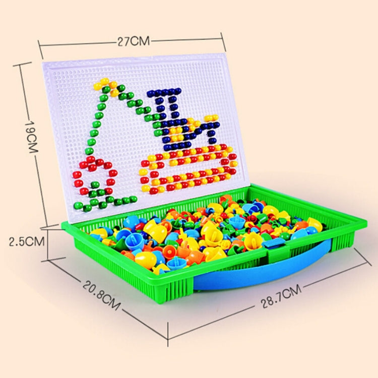 296 in 1 / Set Early Childhood Educational Creative DIY Desktop Mushroom Nail Puzzle Game Toy