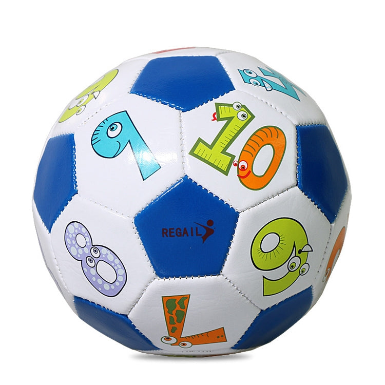 REGAIL No. 2 Intelligence PU Leather Wear-resistant Colorful Football for Children, with Inflator
