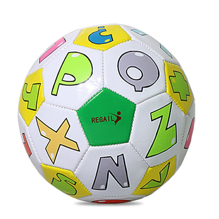 REGAIL No. 2 Intelligence PU Leather Wear-resistant Colorful Football for Children, with Inflator