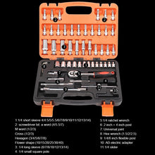 Load image into Gallery viewer, 53 In 1 Multi-function Car Repair Combination Toolbox Ratchet Wrench Set, 53 In 1