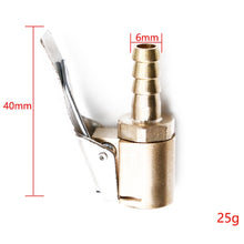 Load image into Gallery viewer, 6mm Car Tyre Wheel Tire Air Chuck Inflator Pump Valve Clip Clamp Connector, 6mm