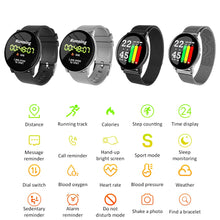 Load image into Gallery viewer, W8 Silver Waterproof Heart Rate Stainless Steel Smart Watch - iOS &amp; Android