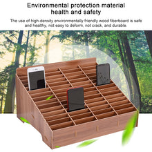 Load image into Gallery viewer, Wooden Multi-cell Mobile Phone Film Stand Desktop Accessories Display Rack, 14 Grids, Size: 21x17x16cm, 14 Grids, Brown