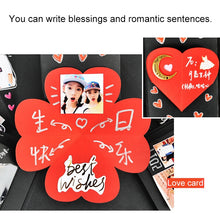 Load image into Gallery viewer, Heart Shape DIY Handmade Photo Album Surprise Explosion Bouncing Gift Box, DIY Album
