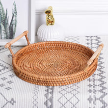 Load image into Gallery viewer, GP23 Braided Sweet Vegetable Fruit Snack Storage Tray Basket, Size: S, Size: S