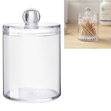 Load image into Gallery viewer, Transparent Round Plastic Cosmetic Box Cotton Swab Storage Box, Cotton Swab Box