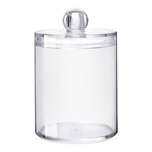 Load image into Gallery viewer, Transparent Round Plastic Cosmetic Box Cotton Swab Storage Box, Cotton Swab Box