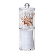 Load image into Gallery viewer, Transparent Round Plastic Cosmetic Box Cotton Swab Cotton Pads Combined Storage Box, Combined Box