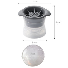 Load image into Gallery viewer, Home Spherical Ice Lattice Whisky Wine Ice Cube Maker Silicone Trays Mold with Cover