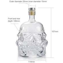 Load image into Gallery viewer, Glass Bottle Wine Pot Decanter Transparent Crystal Vodka Flagon Gift, Capacity: 650ml, Glass Bottle