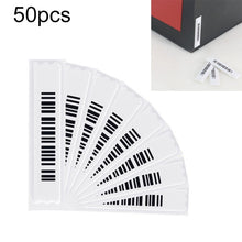 Load image into Gallery viewer, 50pcs Barcode Type 58KHz Security Soft Sticker DR Label for EAS Anti theft System, DR Label