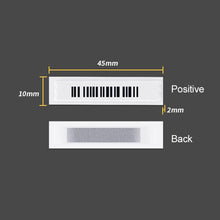 Load image into Gallery viewer, 50pcs Barcode Type 58KHz Security Soft Sticker DR Label for EAS Anti theft System, DR Label