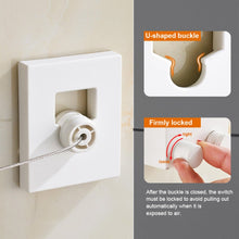 Load image into Gallery viewer, Retractable Indoor And Outdoor Clothes Wall Hanger Magic Drying Rack Balcony Bathroom Invisible Clothesline Wire Rope, White, Silver