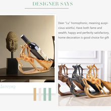 Load image into Gallery viewer, Creative Sika Deer Shape Wine Shelf Drain Rack Bottle Holder Living Room Ornaments Gift