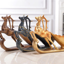Load image into Gallery viewer, Creative Sika Deer Shape Wine Shelf Drain Rack Bottle Holder Living Room Ornaments Gift