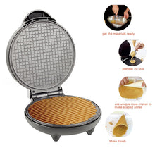 Load image into Gallery viewer, Electric Egg Roll Maker DIY Ice Cream Cone Machine Crispy Omelet Machine Pancake Machine, EU Plug, EU Plug
