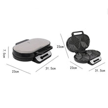 Load image into Gallery viewer, Household Waffle Maker Toaster Double Dish Heating Mini Breakfast Machine Sandwich Electric Cake Baking Machine, EU Plug