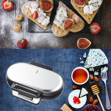 Load image into Gallery viewer, Household Waffle Maker Toaster Double Dish Heating Mini Breakfast Machine Sandwich Electric Cake Baking Machine, EU Plug