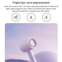 Load image into Gallery viewer, Original Xiaomi Mijia H301 Negative Ion Quick Drying Electric Hair Dryer, US Plug, H301 (Green), H301 (Purple)