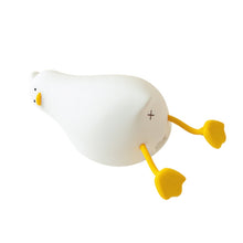 Load image into Gallery viewer, 1W USB Charging LED Lie Flat Duck Silicone Touch Sensing Night Light, Flat Duck