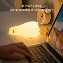 Load image into Gallery viewer, 1W USB Charging LED Lie Flat Duck Silicone Touch Sensing Night Light, Flat Duck