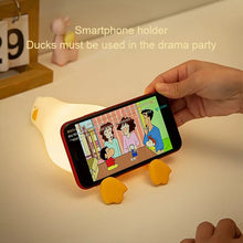 Load image into Gallery viewer, 1W USB Charging LED Lie Flat Duck Silicone Touch Sensing Night Light, Flat Duck