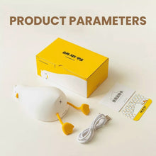 Load image into Gallery viewer, 1W USB Charging LED Lie Flat Duck Silicone Touch Sensing Night Light, Flat Duck