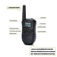 Load image into Gallery viewer, Rechargeable and Waterproof 300m Remote Pet Dog Training Collar with LCD display, 300m Remote