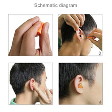 Load image into Gallery viewer, Ten Pairs Non-toxic Orange Soft Memory Foam Material Earplug for Sleeping