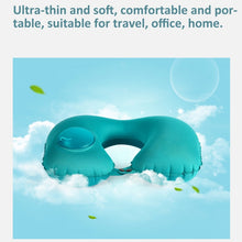 Load image into Gallery viewer, Portable Press Type Automatic Inflating Travel  U-shape Neck Pillow