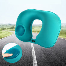 Load image into Gallery viewer, Portable Press Type Automatic Inflating Travel  U-shape Neck Pillow