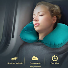 Load image into Gallery viewer, Portable Press Type Automatic Inflating Travel  U-shape Neck Pillow