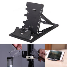 Load image into Gallery viewer, Multi-function Folding Stainless Steel Tool Card Bottle Opener Phone Holder