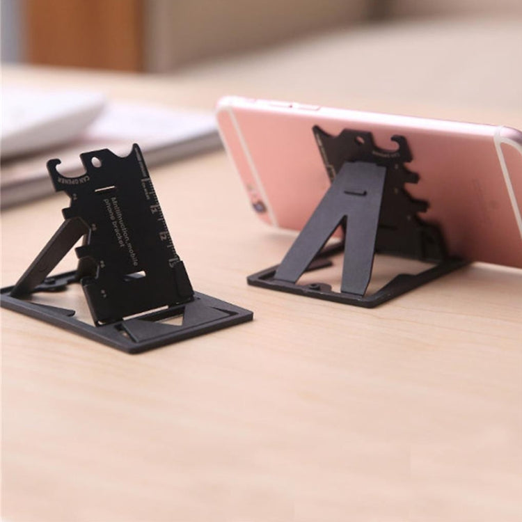Multi-function Folding Stainless Steel Tool Card Bottle Opener Phone Holder