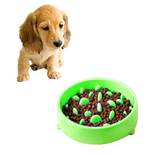 Load image into Gallery viewer, Pet Bowl Preventing Choking PP Bowl, Round Pink, Round Green