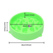 Load image into Gallery viewer, Pet Bowl Preventing Choking PP Bowl, Round Pink, Round Green