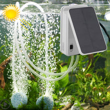 Load image into Gallery viewer, 5V Foldable Aquarium Fish Tank Solar Power Air Pump Oxygenator, US Plug, Solar Power Oxygenator