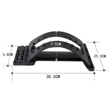 Load image into Gallery viewer, Lumbar Traction Stretching Device Posture Corrector Waist Support Spine Pain Relief Back Massage Stretcher, Ordinary Black