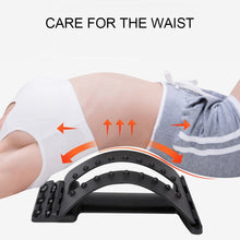 Load image into Gallery viewer, Lumbar Traction Stretching Device Posture Corrector Waist Support Spine Pain Relief Back Massage Stretcher, Ordinary Black